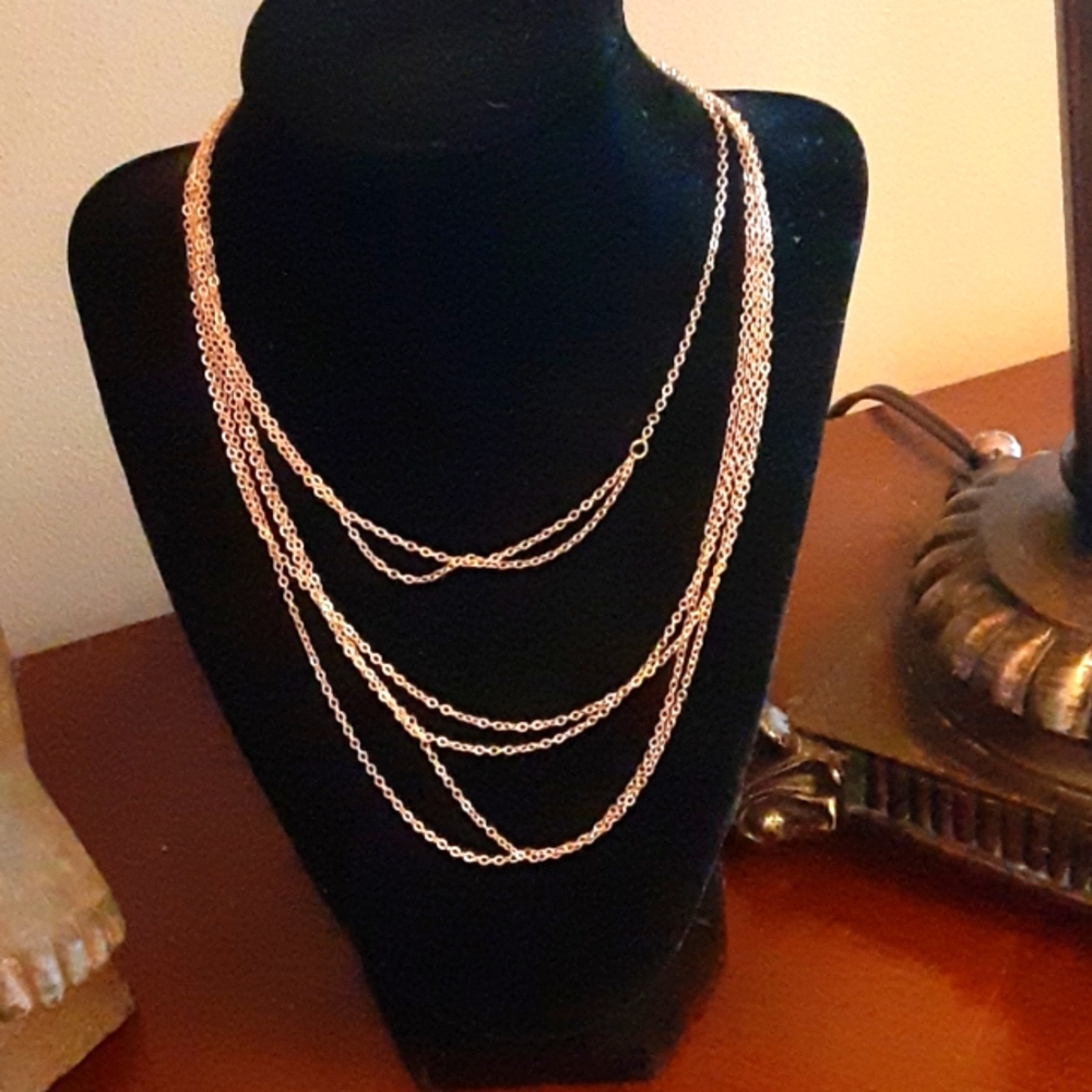 Fashion Jewelry multiple gold chains 20" long Adjustable configurations New…